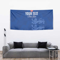 Custom England Cricket Tapestry Go Three Lions - Blue Ver