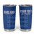 Custom England Cricket Tumbler Cup Go Three Lions - Blue Ver