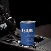 Custom England Cricket Tumbler Cup Go Three Lions - Blue Ver
