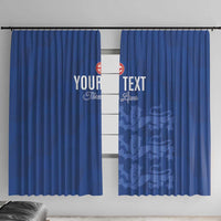 Custom England Cricket Window Curtain Go Three Lions - Blue Ver