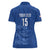 Custom England Cricket Women Polo Shirt Go Three Lions - Blue Ver