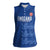 Custom England Cricket Women Sleeveless Polo Shirt Go Three Lions - Blue Ver