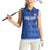 Custom England Cricket Women Sleeveless Polo Shirt Go Three Lions - Blue Ver