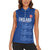 Custom England Cricket Women Sleeveless Polo Shirt Go Three Lions - Blue Ver