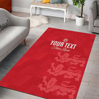 Custom England Cricket Area Rug Go Three Lions - Red Ver