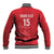 Custom England Cricket Baseball Jacket Go Three Lions - Red Ver
