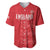Custom England Cricket Baseball Jersey Go Three Lions - Red Ver