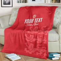 Custom England Cricket Blanket Go Three Lions - Red Ver