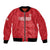 Custom England Cricket Bomber Jacket Go Three Lions - Red Ver