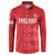 Custom England Cricket Button Sweatshirt Go Three Lions - Red Ver