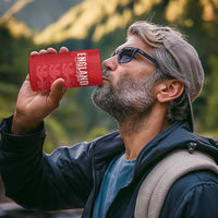 Custom England Cricket 4 in 1 Can Cooler Tumbler Go Three Lions - Red Ver