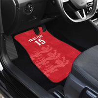 Custom England Cricket Car Mats Go Three Lions - Red Ver