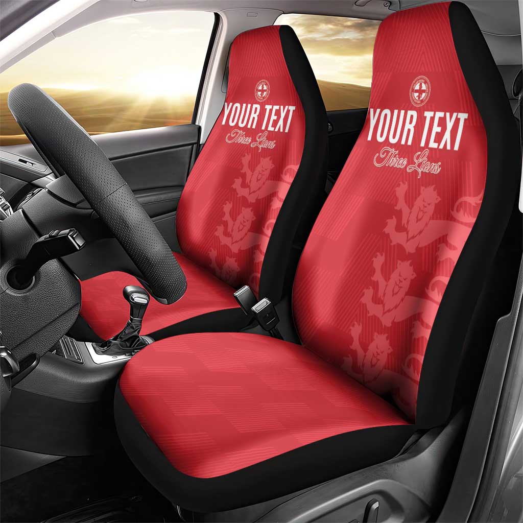Custom England Cricket Car Seat Cover Go Three Lions - Red Ver