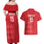 Custom England Cricket Couples Matching Off Shoulder Maxi Dress and Hawaiian Shirt Go Three Lions - Red Ver