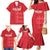 Custom England Cricket Family Matching Mermaid Dress and Hawaiian Shirt Go Three Lions - Red Ver