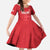 Custom England Cricket Family Matching Off The Shoulder Long Sleeve Dress and Hawaiian Shirt Go Three Lions - Red Ver