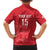 Custom England Cricket Family Matching Off Shoulder Short Dress and Hawaiian Shirt Go Three Lions - Red Ver