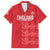 Custom England Cricket Family Matching Off Shoulder Short Dress and Hawaiian Shirt Go Three Lions - Red Ver