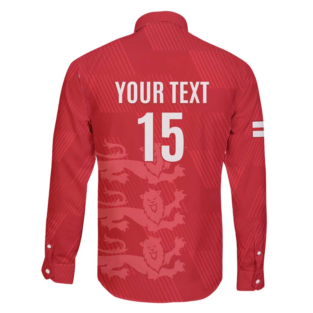 Custom England Cricket Family Matching Puletasi and Hawaiian Shirt Go Three Lions - Red Ver