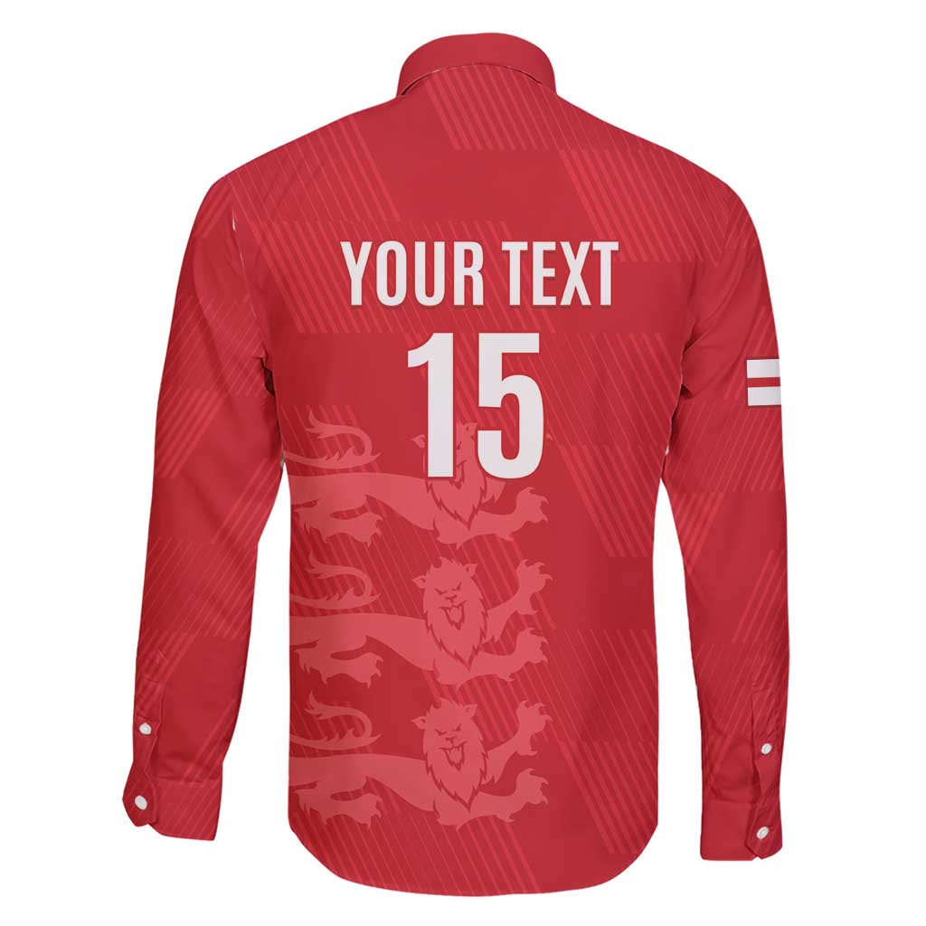 Custom England Cricket Family Matching Short Sleeve Bodycon Dress and Hawaiian Shirt Go Three Lions - Red Ver