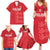 Custom England Cricket Family Matching Summer Maxi Dress and Hawaiian Shirt Go Three Lions - Red Ver