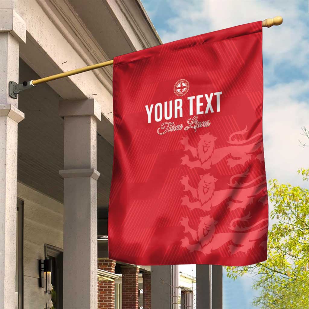 Custom England Cricket Garden Flag Go Three Lions - Red Ver
