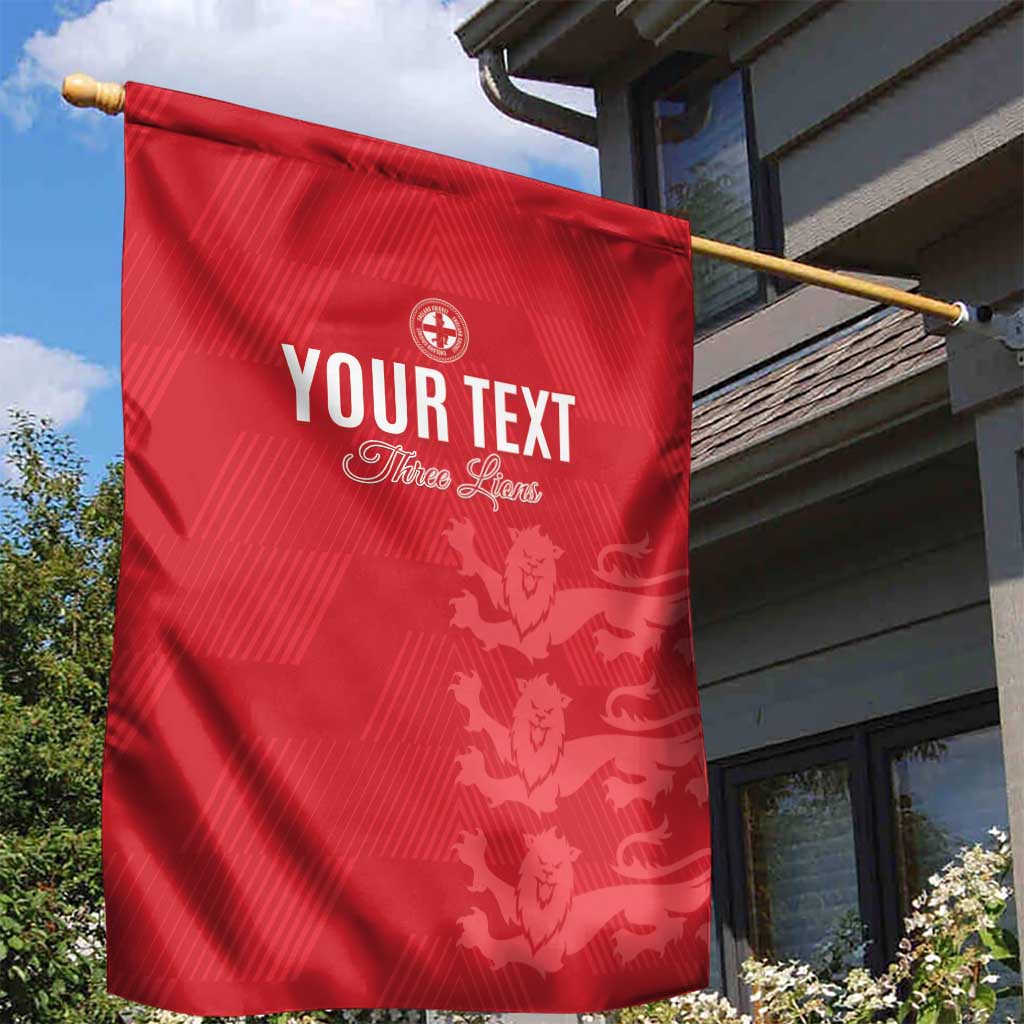 Custom England Cricket Garden Flag Go Three Lions - Red Ver