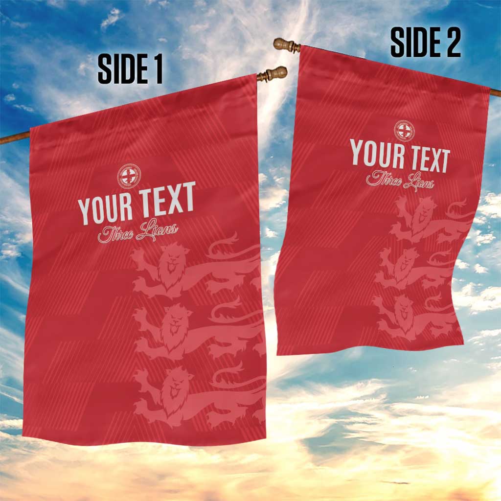 Custom England Cricket Garden Flag Go Three Lions - Red Ver
