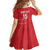 Custom England Cricket Kid Short Sleeve Dress Go Three Lions - Red Ver