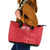 Custom England Cricket Leather Tote Bag Go Three Lions - Red Ver