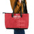 Custom England Cricket Leather Tote Bag Go Three Lions - Red Ver