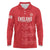 Custom England Cricket Long Sleeve Polo Shirt Go Three Lions - Red Ver