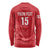 Custom England Cricket Long Sleeve Shirt Go Three Lions - Red Ver