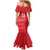 Custom England Cricket Mermaid Dress Go Three Lions - Red Ver