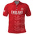 Custom England Cricket Polo Shirt Go Three Lions - Red Ver