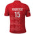 Custom England Cricket Polo Shirt Go Three Lions - Red Ver