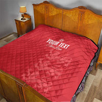 Custom England Cricket Quilt Go Three Lions - Red Ver