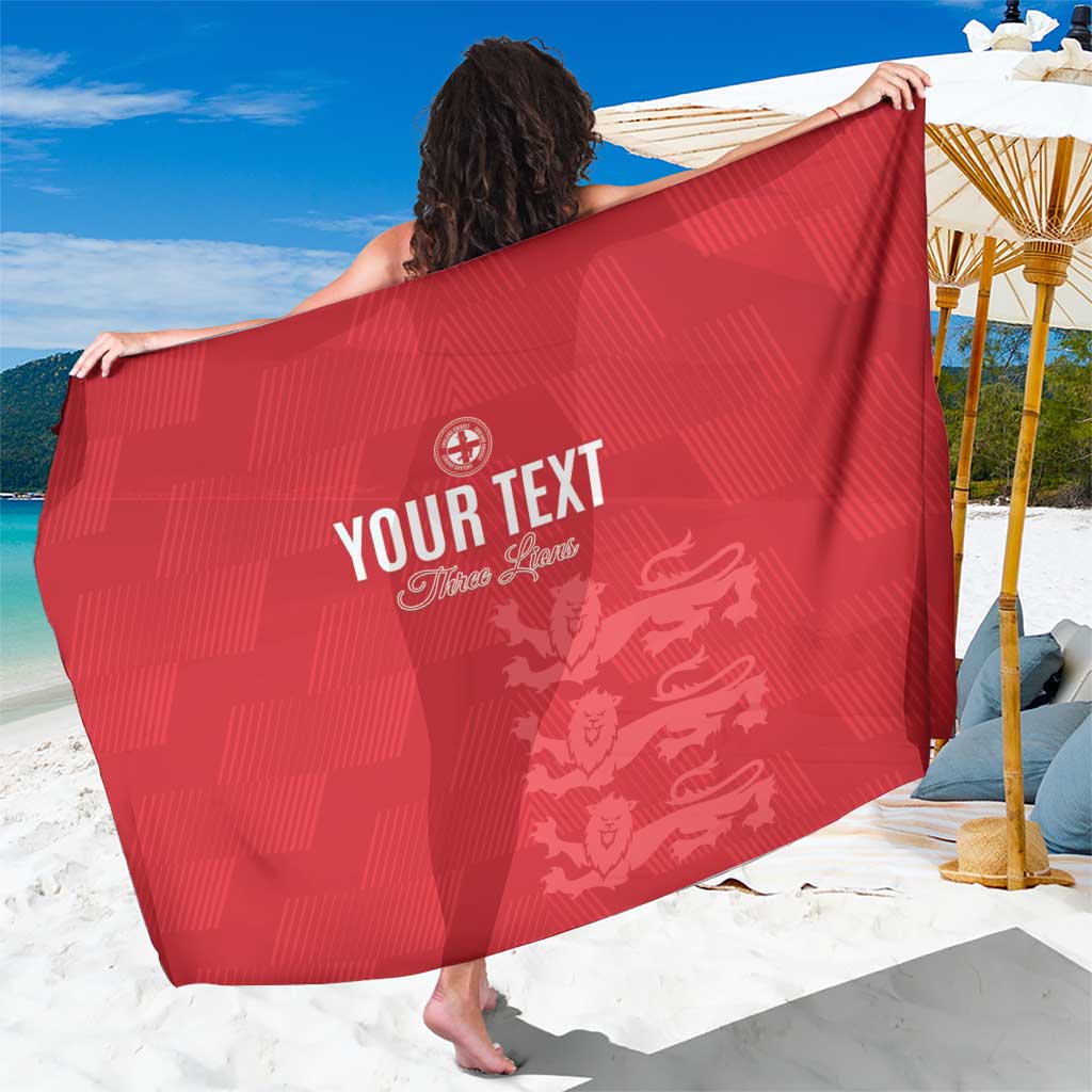 Custom England Cricket Sarong Go Three Lions - Red Ver
