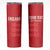 Custom England Cricket Skinny Tumbler Go Three Lions - Red Ver