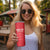 Custom England Cricket Skinny Tumbler Go Three Lions - Red Ver