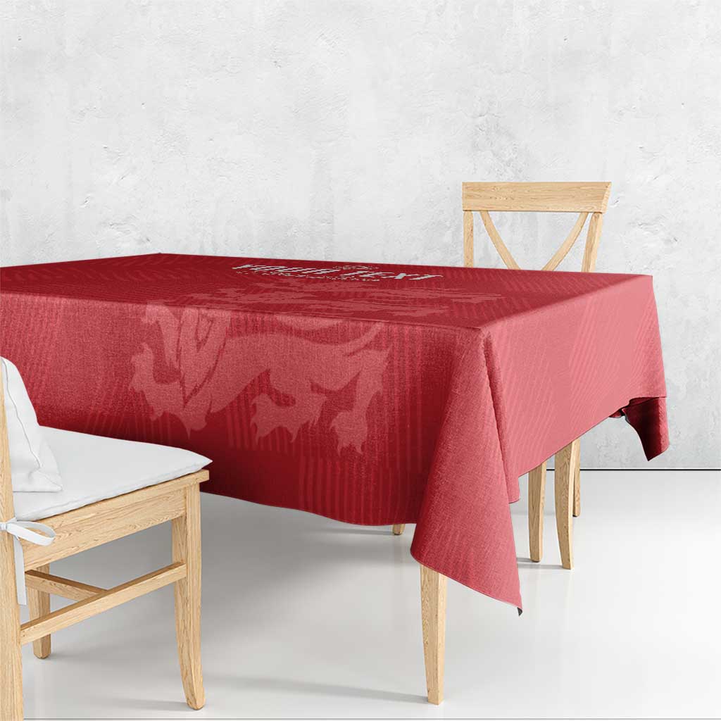 Custom England Cricket Tablecloth Go Three Lions - Red Ver