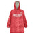 Custom England Cricket Wearable Blanket Hoodie Go Three Lions - Red Ver