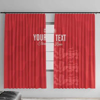 Custom England Cricket Window Curtain Go Three Lions - Red Ver