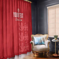 Custom England Cricket Window Curtain Go Three Lions - Red Ver