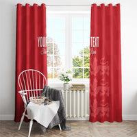 Custom England Cricket Window Curtain Go Three Lions - Red Ver