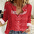 Custom England Cricket Women Casual Shirt Go Three Lions - Red Ver