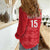 Custom England Cricket Women Casual Shirt Go Three Lions - Red Ver