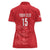 Custom England Cricket Women Polo Shirt Go Three Lions - Red Ver