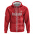 Custom England Cricket Zip Hoodie Go Three Lions - Red Ver