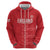 Custom England Cricket Zip Hoodie Go Three Lions - Red Ver